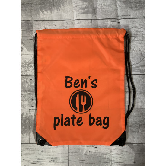 Plate Drawstring Bag