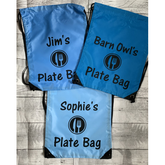 Plate Drawstring Bag