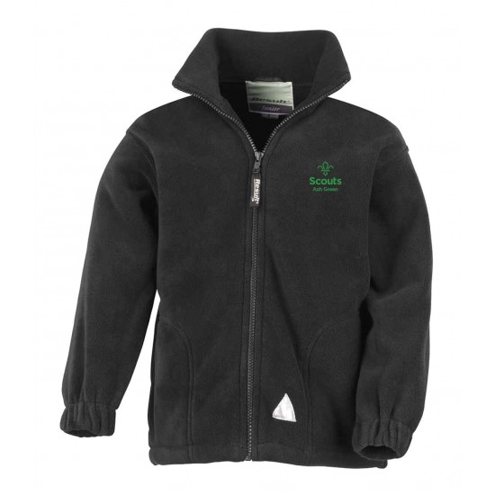 Ash Green Child Full Zip Fleece