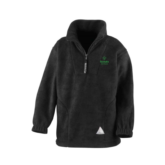 Ash Green Child 1/4 Zip Fleece