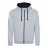 Heather Grey French Navy 
