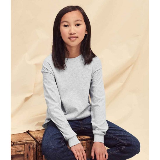 Fruit of the Loom T Shirt Child Long Sleeve