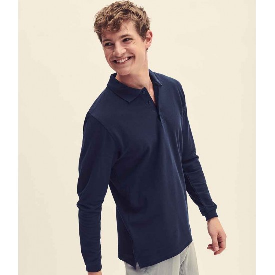 Fruit of the Loom Polo Shirt Long Sleeved