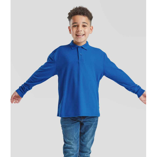 Fruit of the Loom Polo Long Sleeved Child