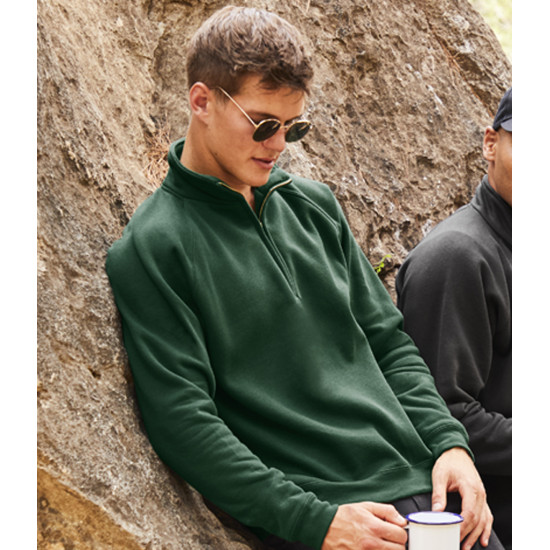 Fruit of the Loom Premium Zip Neck Sweatshirt