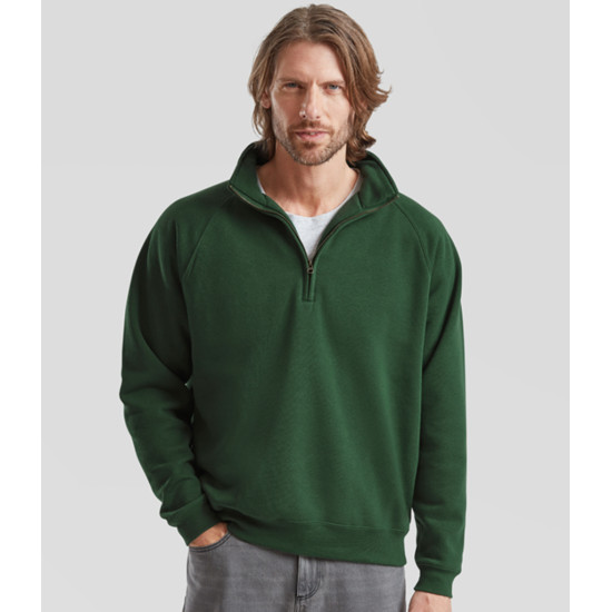 Fruit of the Loom Premium Zip Neck Sweatshirt