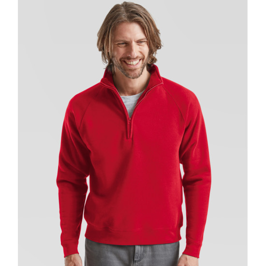 Fruit of the Loom Premium Zip Neck Sweatshirt