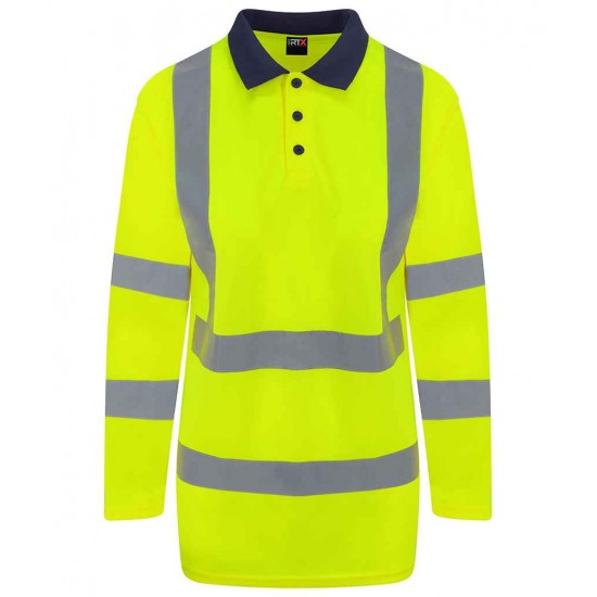 Pro RTX High Visibility Long Sleeve Polo Shirt