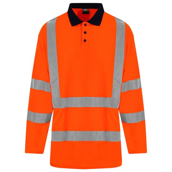 Pro RTX High Visibility Long Sleeve Polo Shirt